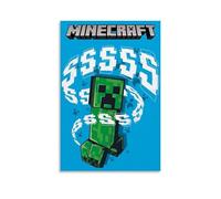 A Minecraft Poster Movie Comics Fantasy Comedy Film Posters for Room Aesthetic Canvas Wall Art Bedroom Decor12x18inch(30x45cm)