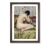 A Modern Magdalen by William Merritt Chase Framed Print | A2 Walnut Framed Wall Art | Ready to Hang | Modern Nature Picture | Living Room Bedroom Lounge Office