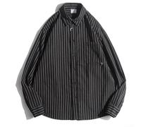 A Modern on a Classic Favorite Men's/Women's Everyday Stripe shirt With Easy Movement (L Black)