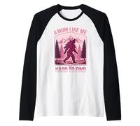 A mom Like is Rare to find Bigfoot Sasquatch Fun yeti Mother Raglan Baseball Tee