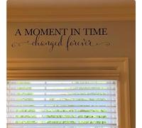 A Moment in Time Changed Forever Photo Picture Wall Sticker Bedroom Living Room Family Love Wall Decal Home Decor,Black,65cmwidex17cmhigh