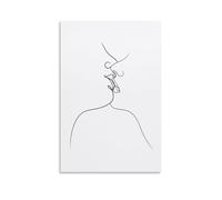 A Moment On The Lips Minimalistic Abstract Art Poster Canvas Wall Art Painting Office Home Decor Gifts 12x18inch(30x45cm)