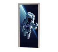 A.Monamour 3D Door Stickers for Interior Doors Astronaut in Deep Space Universe Planet Cosmic Art Vinyl Waterproof Self Adhesive Door Mural Decals for Bedroom Office Bathroom 83 x 204 cm
