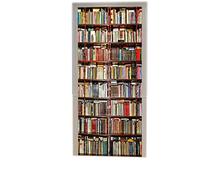 A.Monamour 3D Door Stickers for Interior Doors Bookcase Bookshelf Full of Books Study Room Scene Picture Print Vinyl Room Door Decals Door Murals Removable Posters Decors for Bedroom Office Bathroom