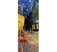 A.Monamour 3D Door Stickers for Interior Doors Café Terrace at Night Poster by Vincent Van Gogh Vinyl Removable Self Adhesive Door Poster Wallpaper Mural Decals for Bedroom Office Bathroom