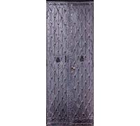 A.Monamour 3D Door Stickers for Interior Doors Old Iron Door Decorated with Steel Belts and Rivets Vinyl Waterproof Self Adhesive Door Mural Decals for Bedroom Office Bathroom 90 x 200 cm