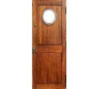 A.Monamour 3D Door Stickers for Interior Doors Old Ship Brown Wooden Door with A Window Porthole Vinyl Waterproof Self Adhesive Door Mural Decals for Bedroom Office Bathroom 77 x 200 cm