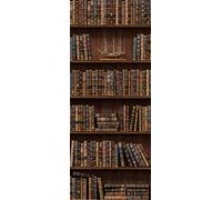 A.Monamour 3D Door Stickers for Interior Doors Old Vintage Books on Bookcase in Library Vinyl Waterproof Self Adhesive Door Mural Decals for Bedroom Office Bathroom 85 x 200 cm