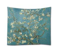 A.Monamour Almond Blossom Tree By Vincent Van Gogh Classic Arts Print Fabric Wall Tapestry Wall Hangings Curtain For Bedroom Living Room Dorm