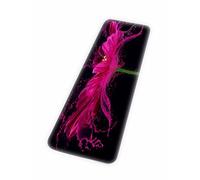 A.Monamour Black Backgrounds Highlights Rose Red Flower Petals Art Print Soft Flannel Skid-Resistant Bathroom Bathtubs Mats Rugs For Bath Shower Accessories 40x60cm / 16"x24"