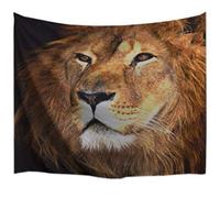A.Monamour Brown Lion Head Animal Lover Theme Vivid Print Cloth Fabric Wall Hanging Tapestries Wall Art Décor for Dorms Wall 153x102cm/60 x40