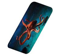 A.Monamour Non-Slip Water Absorbent Washable Bath Mat Underwater Octopus Fish Marine Life Soft Flannel Mat Rug Carpet for Bathroom Bathtub Shower Kitchen Sink Bedroom Living Room 40x120cm