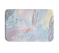 A.Monamour Non-Slip Water Absorbent Washable Bath Mat Watercolor Colorful Painting Modern Abstract Art Background Soft Flannel Mat Rug Carpet for Bathroom Bathtub Shower Kitchen Sink Bedroom 40x60cm