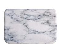A.Monamour Non-Slip Water Absorbent Washable Bath Mat White Marble Texture Background Abstract Art Soft Flannel Mat Rug Carpet for Bathroom Bathtub Shower Kitchen Sink Bedroom Living Room 40x60cm