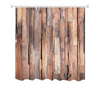 A.Monamour Rustic Distressed Grunge Old Vertical Wood Planks Floor 3D Art Graphic Print Textile Polyester Waterproof Mildew Resistant Shower Curtain For Bathroom Decoration 180X200 Cm / 72" X78"
