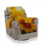 A.Monamour Sofa Slipcovers Sofa Covers Blooming Sunflowers in The Field Backgrounds Bright Sunshine Countryside Soft Velvet Slip Resistant Couch Sofa Furniture Protector Covers for Pets Dogs Cats