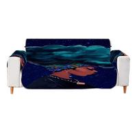 A.Monamour Sofa Slipcovers Sofa Covers Blue Galaxy Stars Sparkling Backgrounds African American Women With Blue Afro Hair Velvet Slip Resistant Armchair Couch Sofa Furniture Protector Fabric Covers