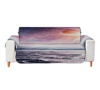 A.Monamour Sofa Slipcovers Sofa Covers Ocean Night Sky Round Moon Galaxy Universe Space Abstract Art Velvet Slip Resistant Armchair Couch Sofa Furniture Protector Fabric Covers for Pets Dogs Cats