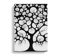 A Monochrome Tree No.3 Canvas Print | Gallery Wrapped 30mm Frame Wall Art | 30x20 inches | Ready to Hang | Modern Landscape Picture | Living Room Bedroom Lounge Office