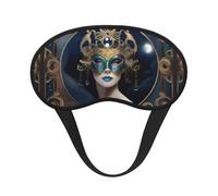 a MoonlitMasquerade (1) Print Blackout Sleep Mask - Contoured Cup Eye Cover, Perfect for Travel, Meditation, and Nighttime Use