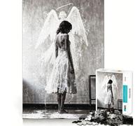 A Mortal Meets The Angelic Teenagers 1000 Piece Jigsaw Puzzle Serene Game Tight Connection Pattern Build Birthday Art Gift (38x26cm)