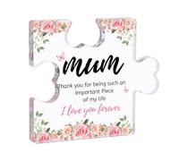 A Mother Acrylic Puzzle Plaque, Shaped Acrylic Keepsake with Gift Box, Personalised Gifts for Women, Mom Presents, Special Thanks Presents for Birthday, Christmas, Thanksgiving