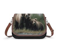 A Mother And A Cub Bears Shoulder Bag for Women, Handbag with Adjustable Strap & Inner Pocket, Crossbody Bag for Daily Commute Travel