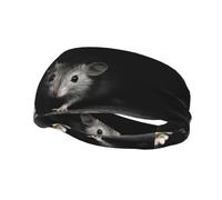 A Mouse in The Darkness Sweat Headbands for Women & Men - Unique Customized Patterns, Non-Slip Wide Headband for Running, Gym, Yoga, and More - Stylish Hair Accessories