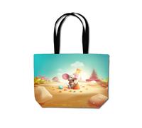 A Mouse On A Beach Holiday Beach Shopper Tote Bag Warren Reed - Designer Yellow One Size