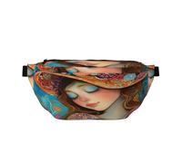 A Mouth Fanny Pack for Women Man,There is A Cherry Between The Lips Waist Belt Bag Crossbody for Sports Travel Hiking Running Jogging