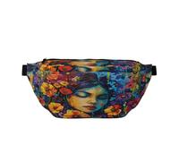 A Mouth Fanny Pack for Women Man,There is A Cherry Between The Lips Waist Belt Bag Crossbody for Sports Travel Hiking Running Jogging