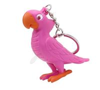 A multifunctional parrot key chain featuring an easy press button featuring an attractive LED light bag sound for personalized organization, フリーサイズ