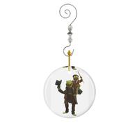 (A Muppet Christmas Carol - Bob And Tiny Tim-1125) Christmas Ornaments Ceramic Charm with Hook Crystal Handmade Xmas Tree Decorations Keepsake Stocking Stuffer