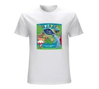 A Musical Journey. The Album in Night Garden Men Crew Neck T Shirts Short Sleeve White XL