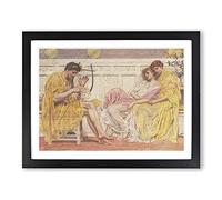 A Musician By Albert Joseph Moore Classic Painting Framed Print | A4 Black Framed Wall Art | Ready to Hang | Classic Historical Picture | Living Room Bedroom Lounge Office