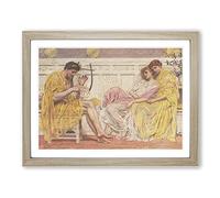 A Musician By Albert Joseph Moore Classic Painting Framed Print | A4 Oak Framed Wall Art | Ready to Hang | Classic Historical Picture | Living Room Bedroom Lounge Office