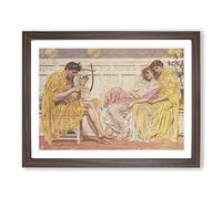 A Musician By Albert Joseph Moore Classic Painting Framed Print | A4 Walnut Framed Wall Art | Ready to Hang | Classic Historical Picture | Living Room Bedroom Lounge Office