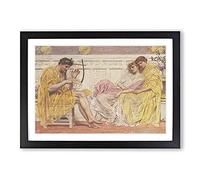 A Musician by Albert Joseph Moore Framed Print | A2 Black Framed Wall Art | Ready to Hang | Modern Nature Picture | Living Room Bedroom Lounge Office