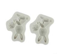 A Must Have 2PCS Silicone Baking For Molds For All Your Cake And Chocolate Needs (Hugging Cabbage Rabbit)