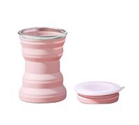 A Must Have Accessory Space Saving 320ml Silicone Drinkware For All Your Outdoor Adventures (Pink)