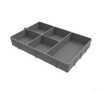A Must Have Compact Food Storage Solution The Practical 5 Compartment Silicone Snack Dish (Gray)