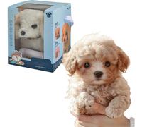 (A) My Realistic Robot Puppy, Mini Interactive Plush Toy Pet Kids Cute Soft Robot Dog Can Walk And Bark