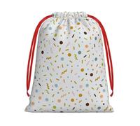A Myriad Of Colorful Dots Christmas Gift Bags With Drawstrings, Giant Reusable Holiday Fabric Gift Bags For Xmas Presents And Party Favors L
