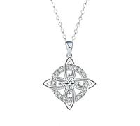 A mysterious birthstone necklace with a silver pendant, suitable for women, wives, and mothers(A)