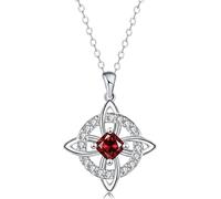 A mysterious birthstone necklace with a silver pendant, suitable for women, wives, and mothers(B)