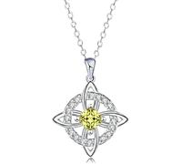 A mysterious birthstone necklace with a silver pendant, suitable for women, wives, and mothers(D)