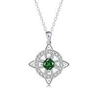 A mysterious birthstone necklace with a silver pendant, suitable for women, wives, and mothers(F)