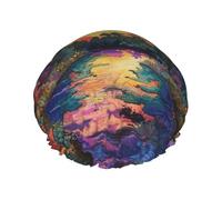 A mysterious fairyland Reusable shower cap - double-layer waterproof, elastic, environmentally friendly daily use shower cap