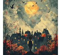 A Mysterious Village Under Full Moon Wooden Jigsaw Puzzle for Adults Mind Challenge Elegant Home Decor & Thoughtful Gift for Seniors & Elders_300pcs