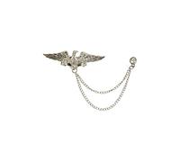A N KINGPiiN Eagle Bird with Silver Sunshine and Hanging Chain Brooch for Men, Brooch Suit Stud, Shirt Studs Men's Accessories